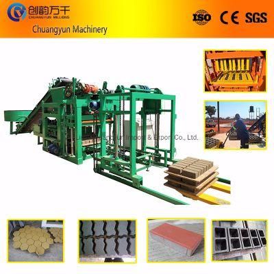 Qt4-25 Automatic Concrete Block Production Line Cement Interlocking Paving Hollow Brick Making Machine