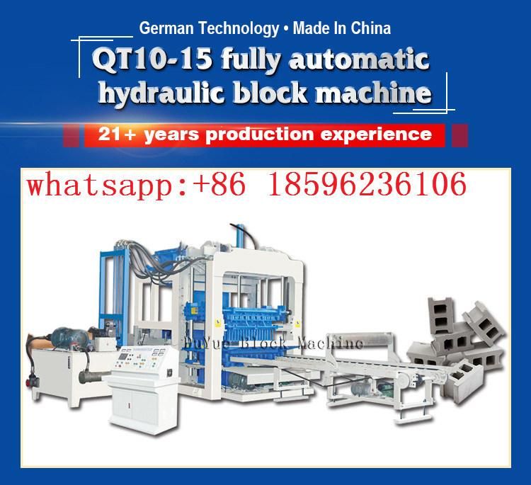 High Quality Qt10-15 Fully Automatic Block Making Machine in Africa, Automatic Brick Paving Machine