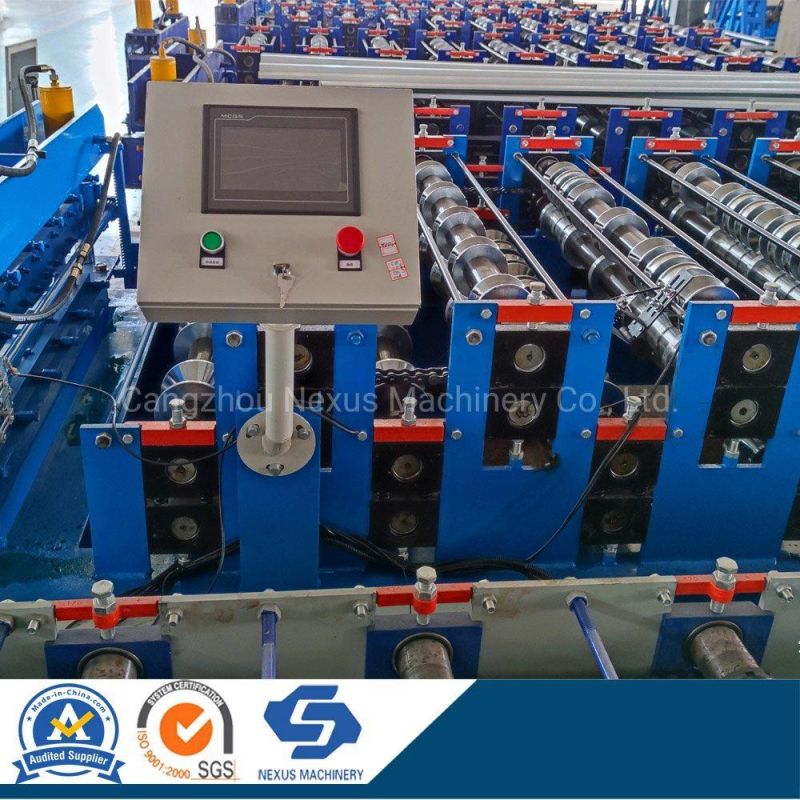 Color Steel Galvanized Metal Trapezoidal Roofing Sheet Roll Forming Machine