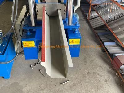 New Automatic Color Steel Galvanized Gutter Roll Forming Machine Heavy Rain Downspout Water Gutter Steel Cold Roll Forming Making Machine