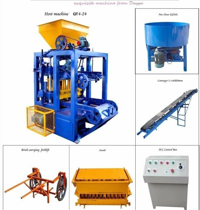 Small Brick Making Machine South Africa Qt4-24 Block Machine Manufacturer