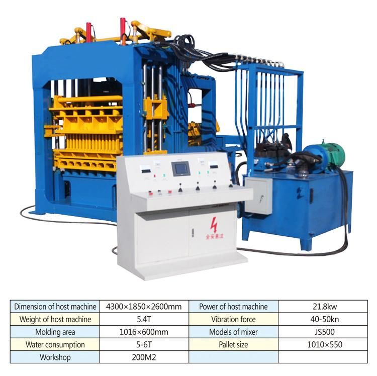 German Technology Construction Equipment Full Automatic Concrete Block Making Machine