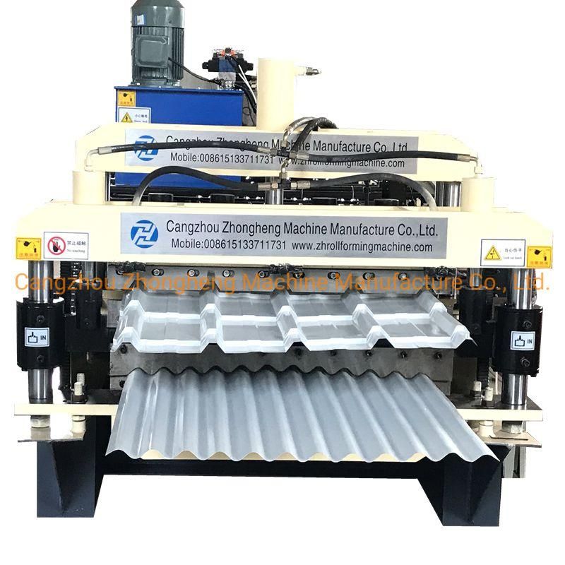 PLC Control Color Cold Steel Glazed Roof Tile Roll Forming Machine Step Tile Forming Machinery with Good Price