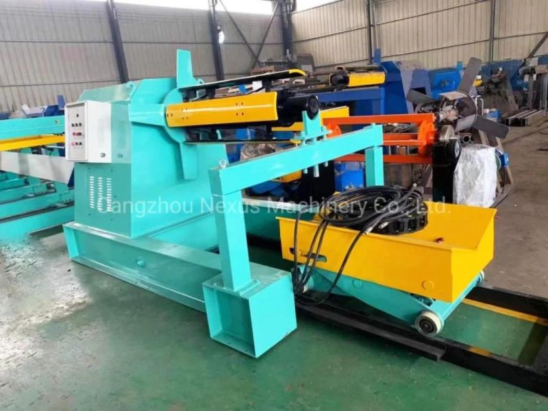 3-15 Tons Full Automatic Hydraulic Expansion Motorized Uncoiler / Decoiler Machine with Coil Car