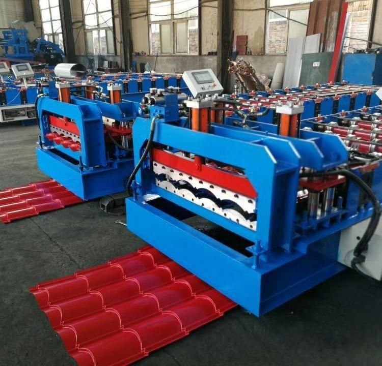 Glazed Roof Tile Double Layer Roof Sheet Roll Forming Machine