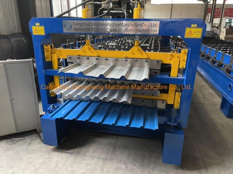 Three Layers of Different Plate Trapezoidal Glazed Roofing Panel Roofing Sheet Roll Forming Machine
