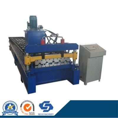 840 Gallvanized Steel PPGI Trapezoidal Metal Roof Sheet Roll Forming Machine Design