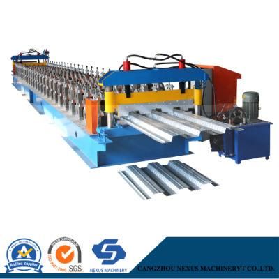 Steel Plate Floor Tile Decking Sheet Roll Forming Machine