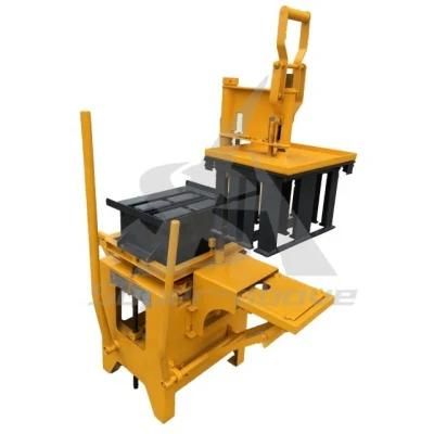 Manual Compressed Earth Block Machine Hby2-15 Cement Interlock Brick Machine