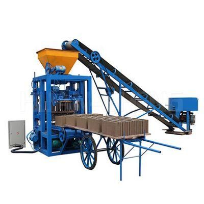 Semi Automatic Interlocking Vibrating Soil Cement Brick Making Machinery Qt4-24