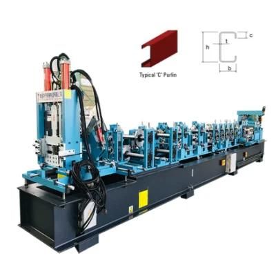 Good Performance and Price Peb Automatic Changed CZ Purlin Cold Roll Forming Machine with Servo