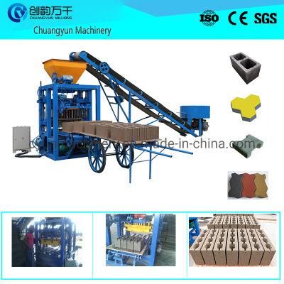 Qt4-24 Semi Automatic Cement Concrete Hollow Solid Block Making Machine Price
