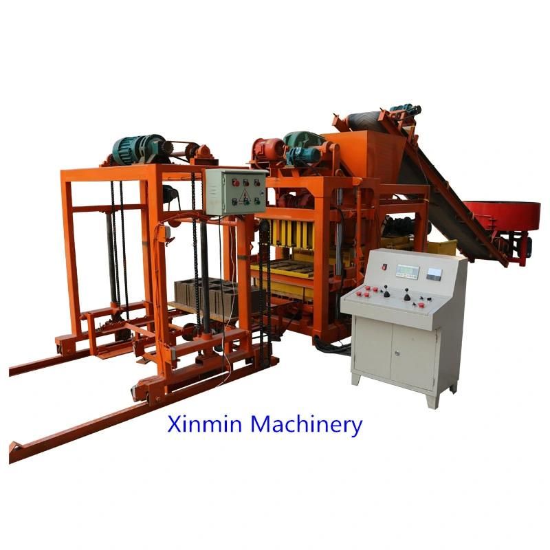 Full Automatic Qt4-25 Concrete Cement Brick Hollow Solid Paver Block Making Machine with High Quality