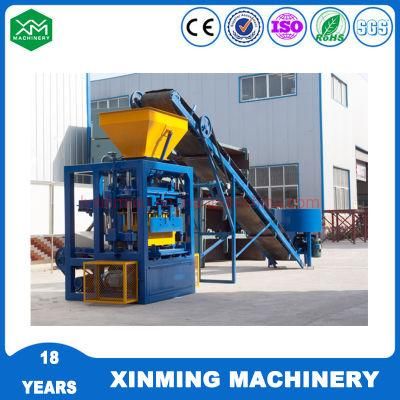 Qt4-24 Construction Machinery Semi-Automatic Hollow Solid Paving Interlock Brick Making Machine with High Quality