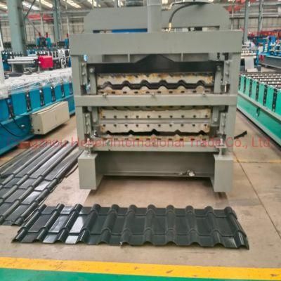 New Popular Three Tie Layer Roofing Sheet Color Metal Steel Products Roof Tile Cold Roll Forming Making Machine with High Speed