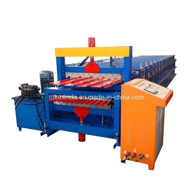 Double Deck Metal Sheet Roofing Profile Forming Machine