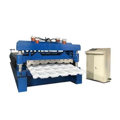 Glazed Roof Tile Roll Former Construction Materials Aluminum Sheet Roof Tile Panel Roll Forming Machine