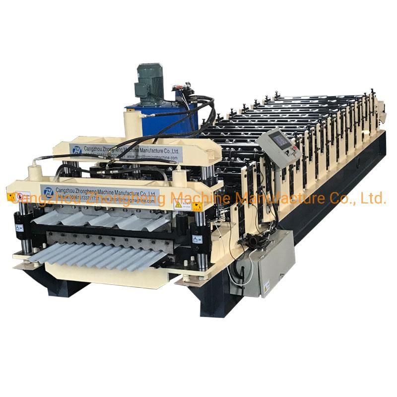 PLC Control Color Cold Steel Glazed Roof Tile Roll Forming Machine Step Tile Forming Machinery with Good Price