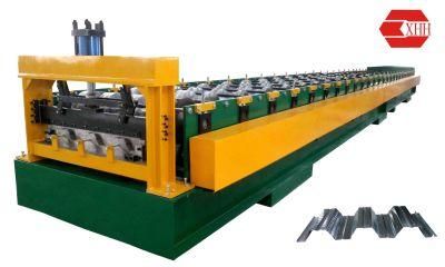 Hydraulic Decoiler Metal Deck Roll Forming Machine/ Cold Rolled Steel Floor Decking Equipment