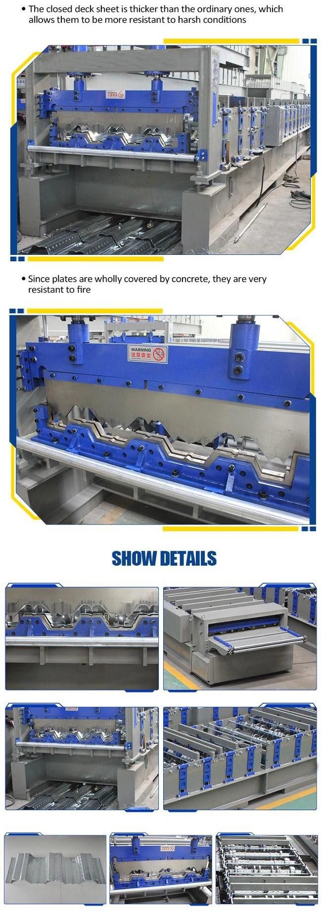 Yx106-250-750 CNC Floor Decking Panel Steel Metal Roll Forming Machine for Building Construction