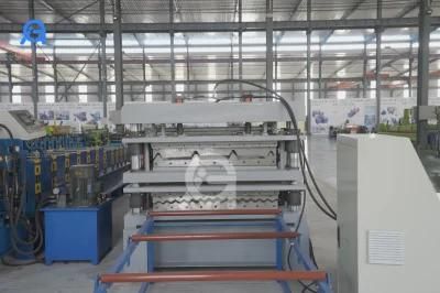 New Design Thin Panel Galvanised Steel Double Layer Roofing Sheet Roll Forming Machine