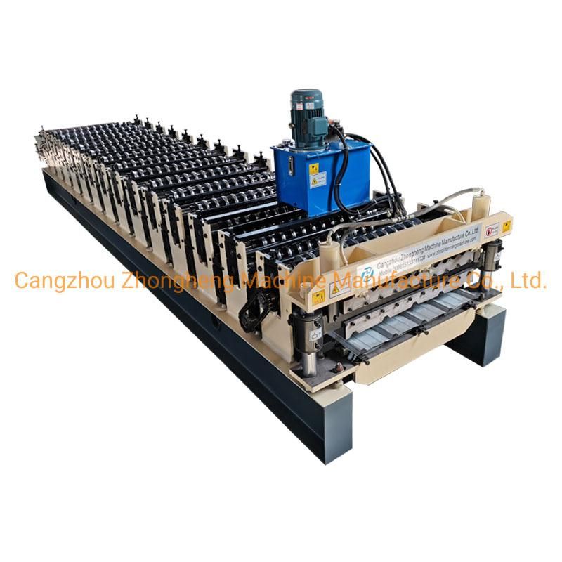 Colored PPGI /Aluzinc /Aluminum and Galvanized Coils Metal Double Deck Layer Two Profiles Ibr Trapezoidal Corrugated Iron Roof Sheets Roll Forming Machines