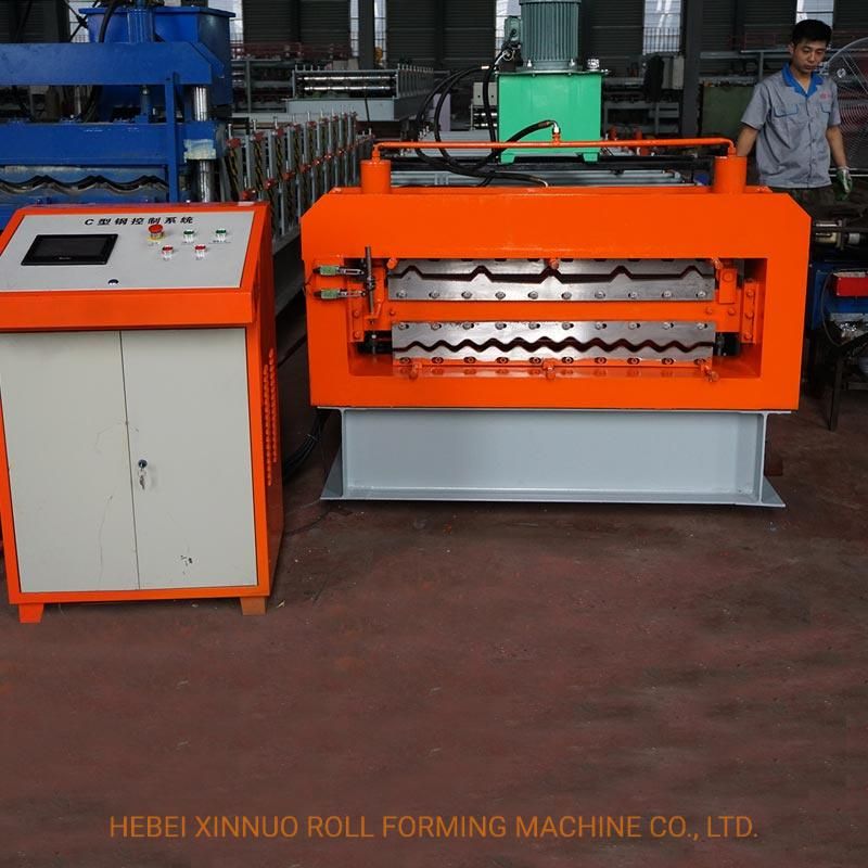Xinnuo Aluminum Sheet 800-840 Double Layers Roll Forming Machine
