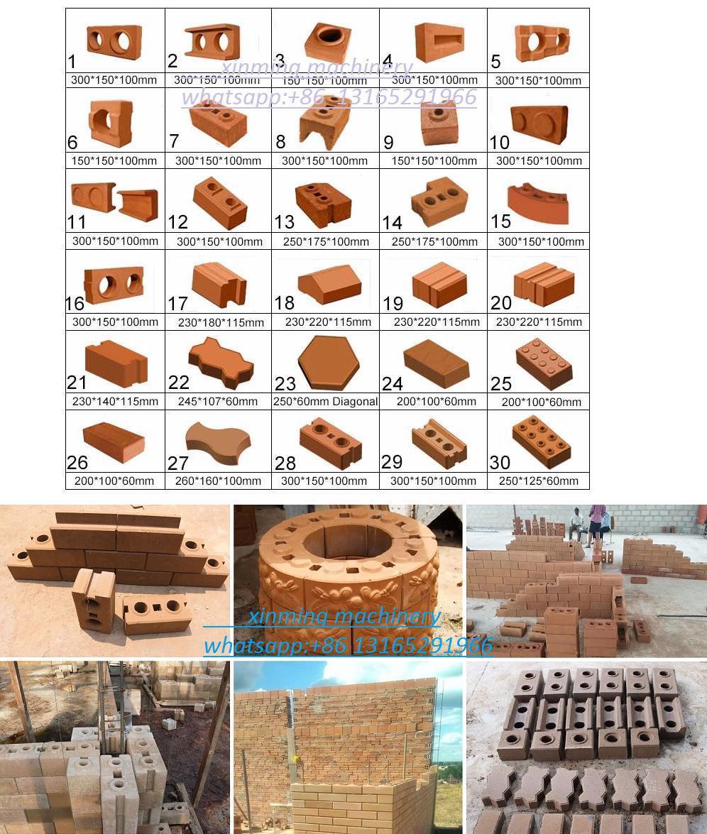 Hot-ceiling Xm4-10 Hydraulic Clay Soil Interlocking Brick Moulding Block Making Machine with Factory Price in Kenya, India