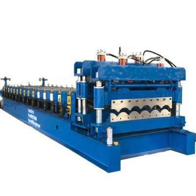 Hydraulic Press Step and Cutting Glazed Tile Roofing Color Metal Sheet Roll Forming Machine