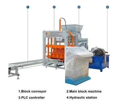 Qt4-15 Hydraulic Press Concrete Hollow Cement Block Machine