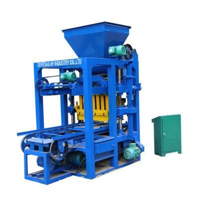 Qt4-26 Concrete Cement Plant Semiautomatic Line Brick Making Machine