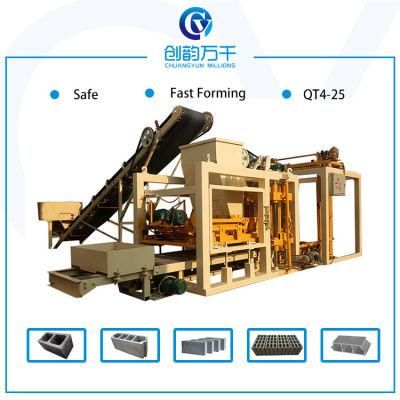 Qtj4-25 Cheap Automatic Concrete Block Making Machine in Ghana