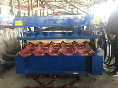 Africa Popular Model Arc Cutting Glazed Tile Metal Roof Roll Forming Machine with Fast Speed