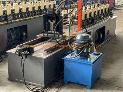 Embossing Wall Angle Profile Roll Forming Machine with None Stop Cutting