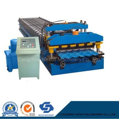 828 Metal Roof Tile Roll Forming Machine Glazed Tile Sheet Rollformer