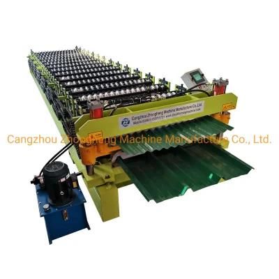 Hydraulic Cutting Steel Profile Ibr Roof Panel Sheet Roll Forming Machine