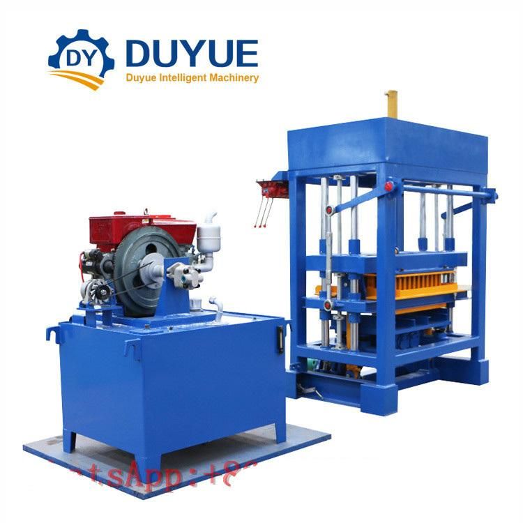 Qt4-30 hydraulic Concrete Hollow Block Coulorful Paver Brick Making Machine with Diesel Enginee