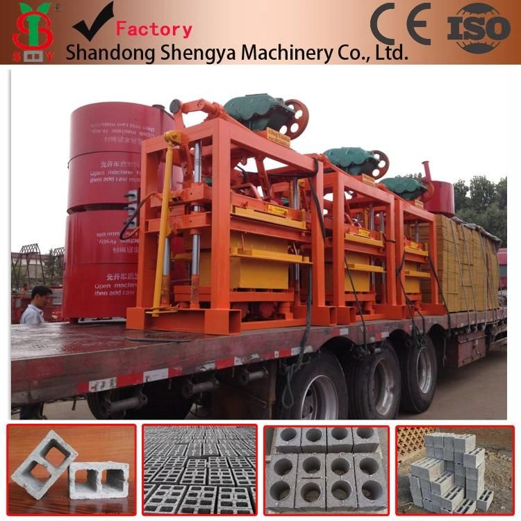 Construction Equipment Qt4-40 Make Hollow/Solid Bricks/Pavers/Hourdis Concrete Brick Machine