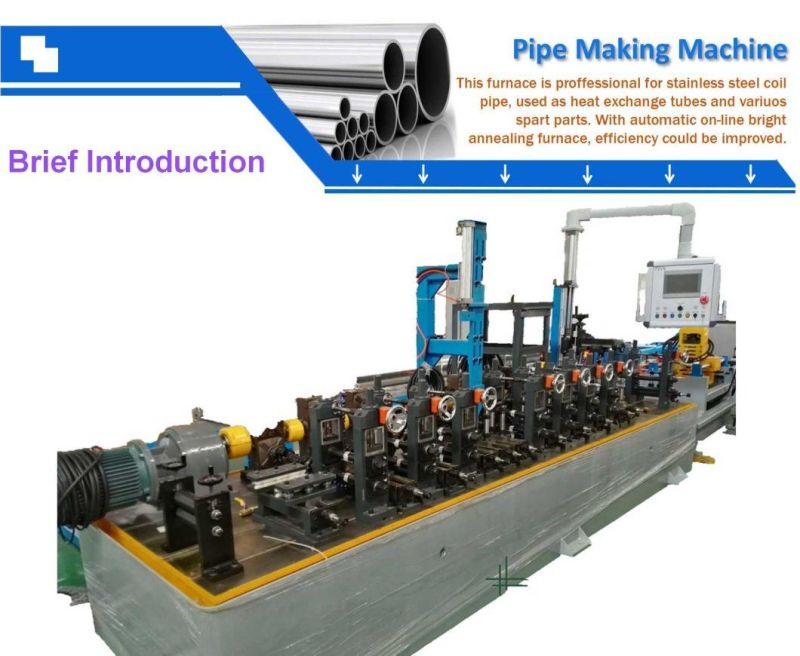 Offline HVAC Coil Duct Machine 5-15mm Steel Radiator Tube Mills Induction Annealing Pipe Machines