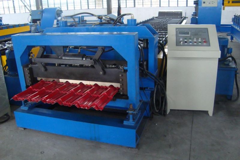 Newest Color Coated Steel Tile Roofing Roll Forming Machine