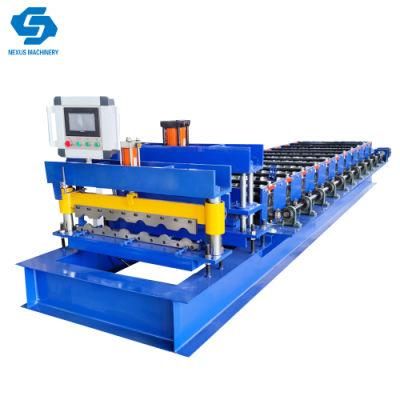 5.5kw Automatic Glazed Tile Roll Forming Machine Steel Roofing Sheet Making Machinery