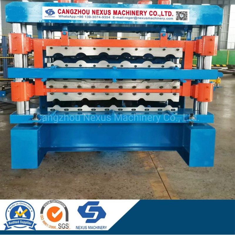 Automatic Trapezoidal Roofing Sheet Roll Forming Machine Rib Type Box Profile Roof Tile Panel Making Machinery
