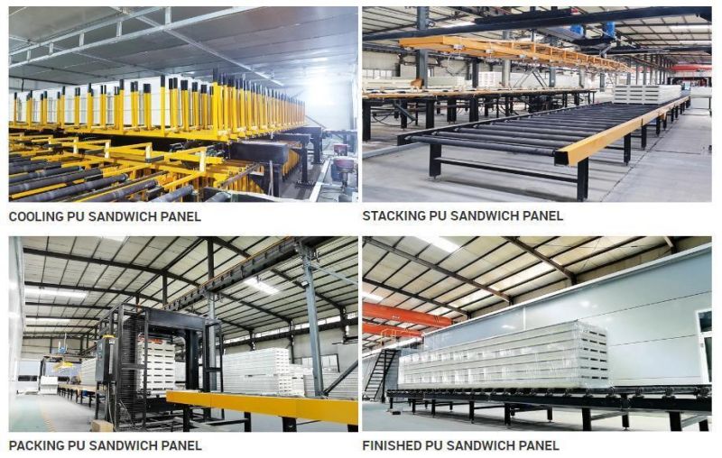 Factory Price 50 / 100 / 150 mm Polyurethane Insulation Modular EPS Sandwich Panels PU Panel for Cold Room Machine