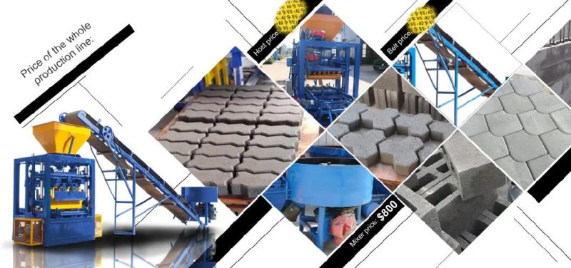 Qt4-24 Semi-Automatic Concrete Block Machine Production Line in Lebanon