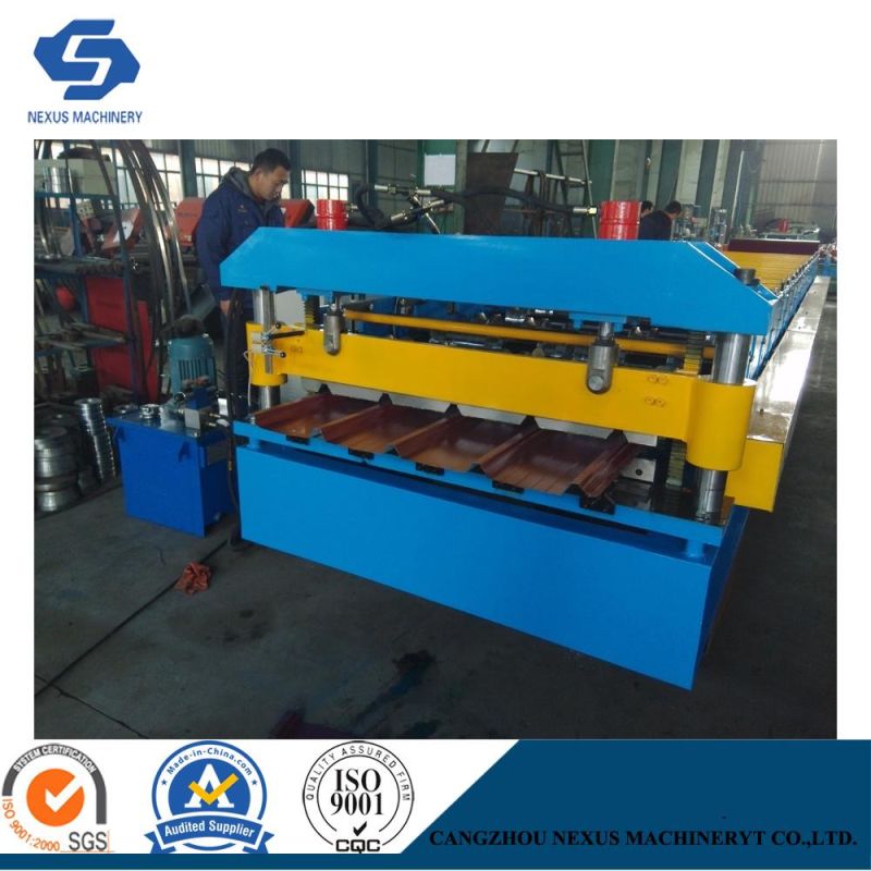 Nexus Yx1025 Metal Roof Roll Forming Machine with Hydraulic Decoiler