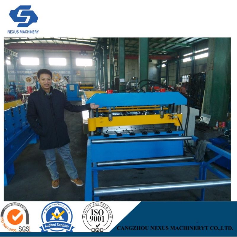 Nexus Yx1025 Metal Roof Roll Forming Machine with Hydraulic Decoiler