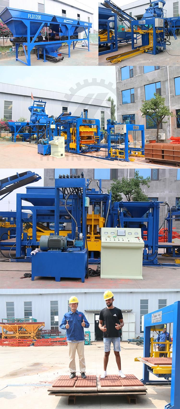 Kenya President Suggest Qt10-15 Concrete Block Machine Full Automatic Zigzag Paver Brick Making Machine