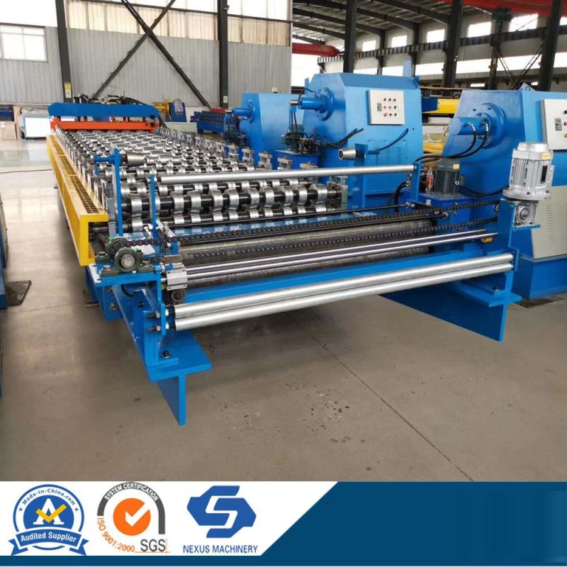 Glazed Tile and Trapezoidal Profile Galvanized Roofing Sheet Cold Roll Forming Machine