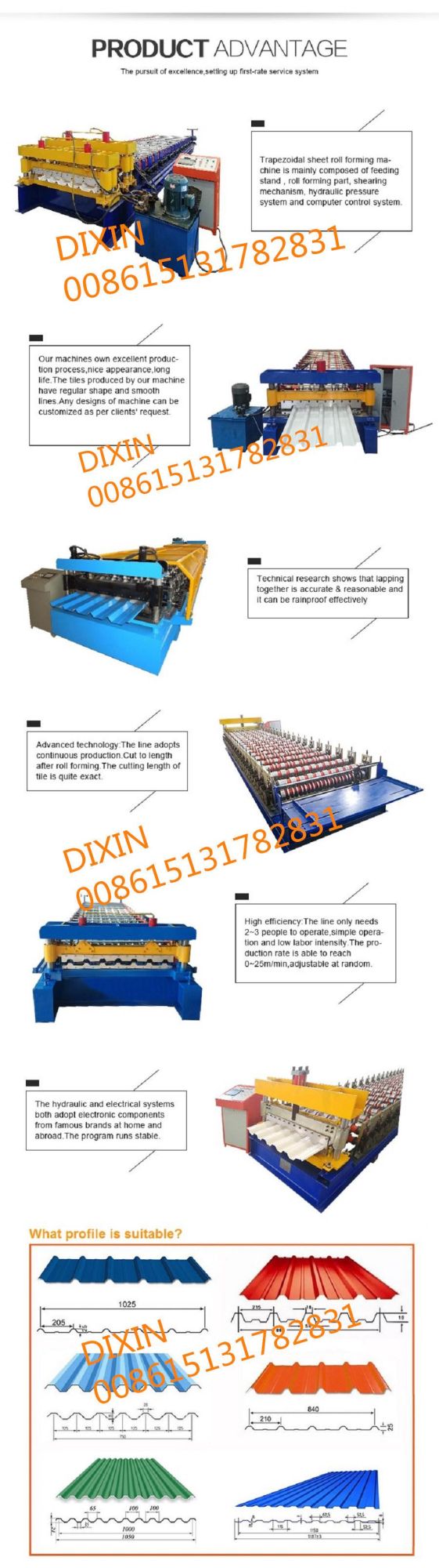 Adjustable Model Ridge Capping Roll Forming Machine