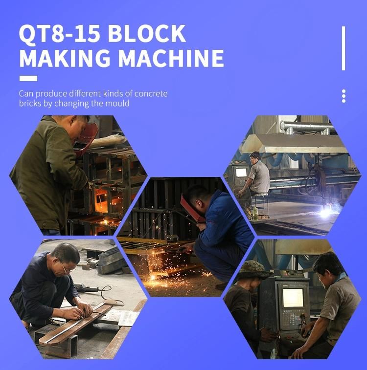 Qt8-15 Hollow Concrete Block Brick Making Machine to Oman